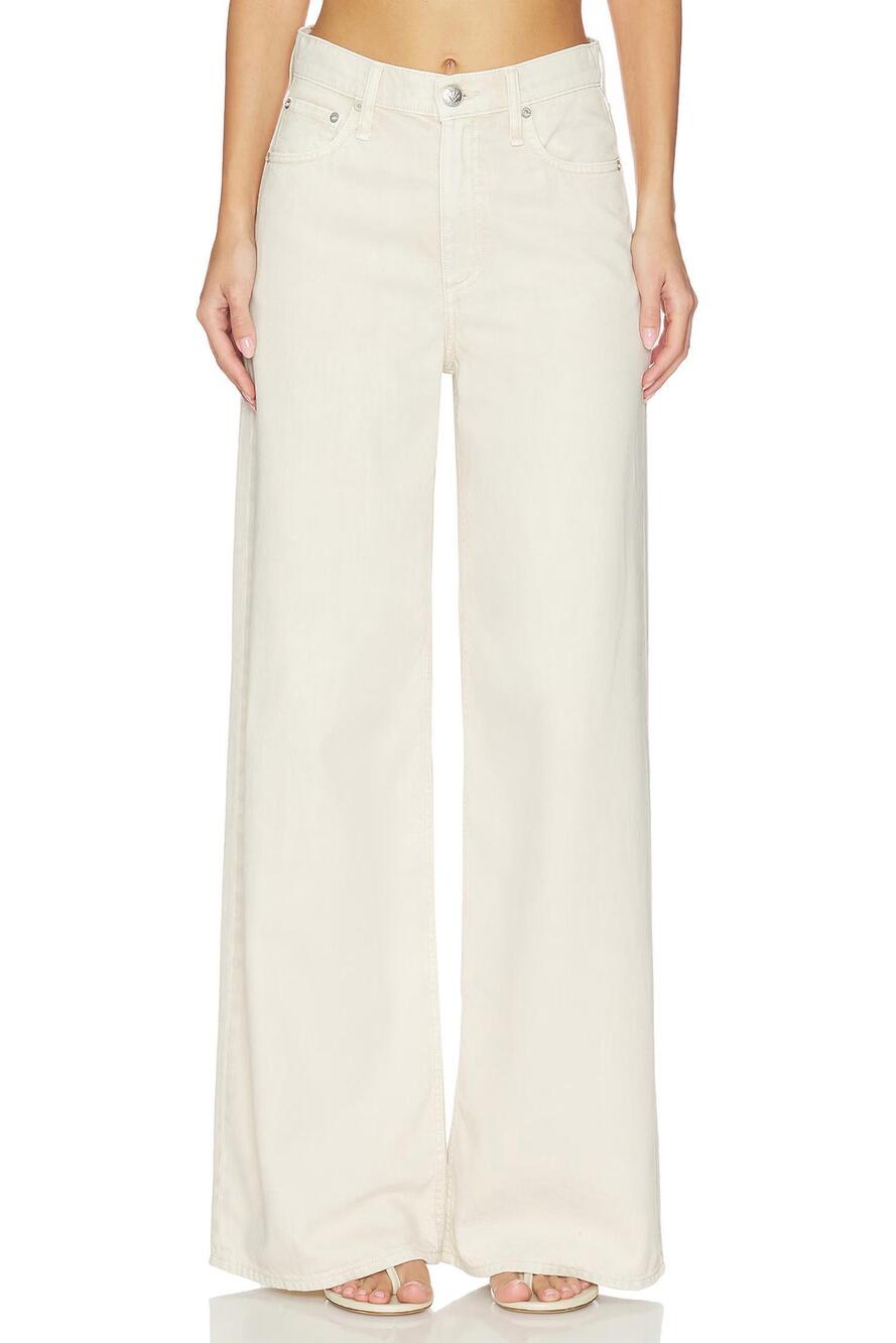 NEW RAG & BONE sofie full wide leg jeans in sandstone